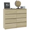 vidaXL Drawer Sideboard Sonoma Oak 120x35x99 cm Engineered Wood