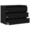 vidaXL Drawer Cabinet Black 80 x 41 x 58 cm Engineered Wood