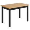 VidaXL Dining Table EKAI Black 112 x 70 x 76.5 cm Solid Pine Wood