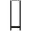 vidaXL Bar Table Legs Black 2 pcs 50x(110-111) cm Steel