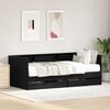 vidaXL Daybed with Headboard Black Oak 100 x 200 cm Engineered Wood