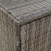 vidaXL Garden Storage Cabinet Grey 59x40x180 cm Poly Rattan