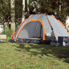 vidaXL Camping Tent 5-Person Grey and Orange Quick Release