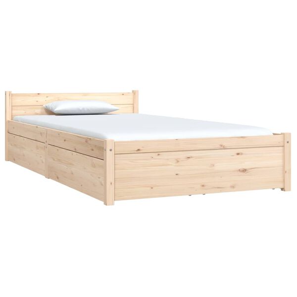 3103488 vidaXL Bed Frame without Mattress with Drawers 100x200 cm (815034+814989)