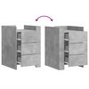 vidaXL Bedside Cabinet Concrete Grey 45x50x65 cm Engineered Wood
