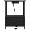 vidaXL Bedside Cabinet Black Oak 42 x 41 x 56 cm Engineered Wood
