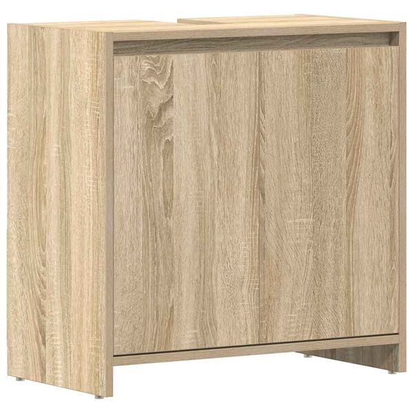 vidaXL Bathroom Cabinet Sonoma Oak 60x33x61 cm Engineered Wood