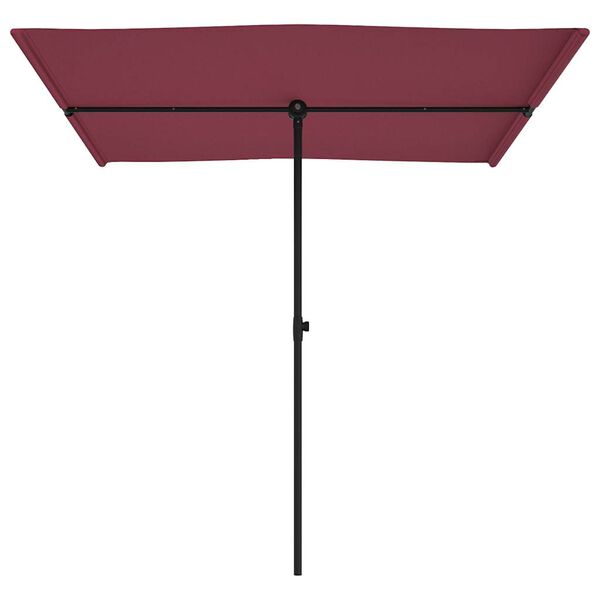 vidaXL Garden Parasol with Aluminium Pole 2x1.5 m Bordeaux Red