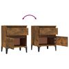 vidaXL Bedside Cabinet Smoked Oak 40x35x50 cm