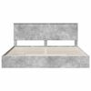 vidaXL Storage Bed Concrete Grey 200 x 200 cm Engineered Wood