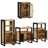 vidaXL Bathroom Furniture Set with Shelf 4 pcs Brown Solid Mango Wood