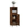vidaXL Bathroom Cabinet Smoked Oak 30x30x100 cm Engineered Wood