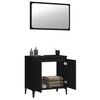 vidaXL 2 Piece Bathroom Furniture Set Black Engineered Wood