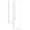 vidaXL Bath Enclosure 120x69x130 cm Tempered Glass Transparent