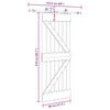 vidaXL Sliding Door with Hardware Set 80x210 cm Solid Wood Pine