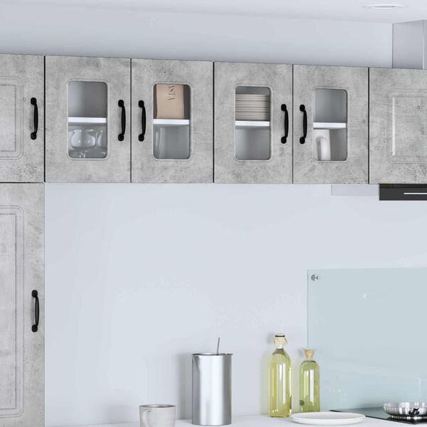 vidaXL Kitchen Cabinet Kalmar 2 pcs Concrete Grey 60 x 31 x 40 cm