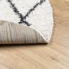 vidaXL Shaggy Rug PAMPLONA High Pile Modern Cream and Black &Oslash; 200 cm