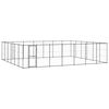 vidaXL Outdoor Dog Kennel Steel 50.82 m&sup2;