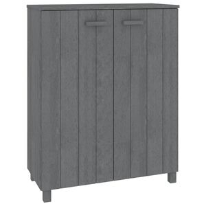 vidaXL Shoe Cabinet | Dark Grey | Solid pinewood | Medium | Shoe Cabinet