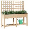vidaXL Garden Planter Beige 161 x 46 x 152.5 cm Solid Fir Wood