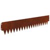vidaXL Lawn Edging 10 pcs 103 x 20 cm Steel Rusty