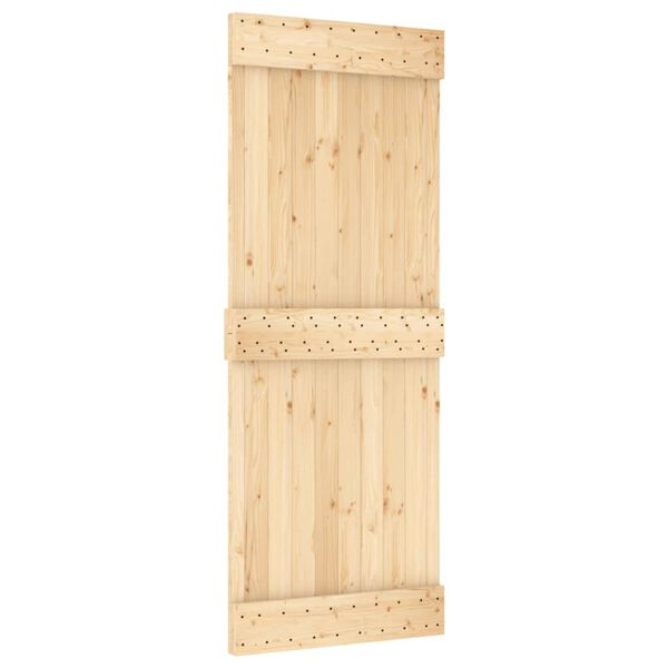 vidaXL Sliding Door with Hardware Set 80x210 cm Solid Wood Pine