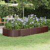 vidaXL Garden Raised Bed Galvanised Steel 296x140x36 cm Brown