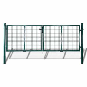 vidaXL Garden Mesh Gate Fence Door Wall Grille 300x75 cm