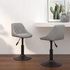 vidaXL Swivel Dining Chairs 2 pcs Light Grey Velvet