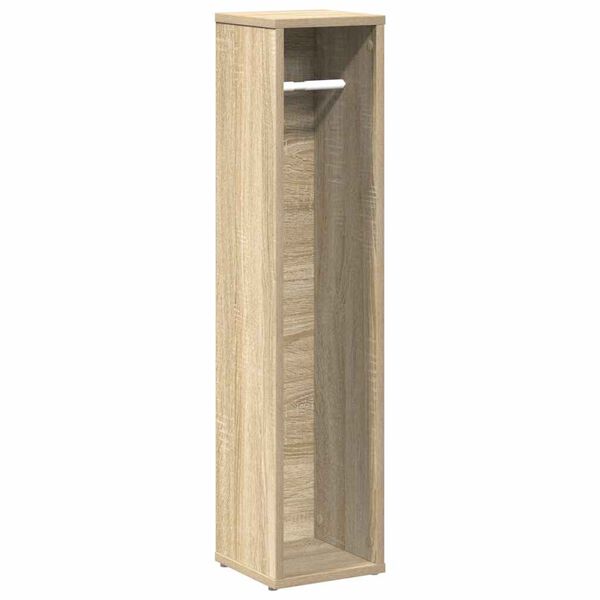 vidaXL Bathroom Cabinet with Roll Holder Sonoma Oak 20.5x20x90 cm