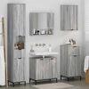 vidaXL Bathroom Furniture Set Grey Sonoma Engineered wood, Metal