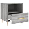 vidaXL Bedside Cabinet Grey Sonoma 40x35x47.5 cm Engineered Wood