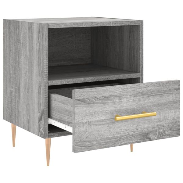 vidaXL Bedside Cabinet Grey Sonoma 40x35x47.5 cm Engineered Wood