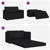 vidaXL Folding Sofa Bed Black 124 x 71 x 78 cm PVC