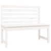 vidaXL Garden Bench White 109 cm Solid Wood Pine