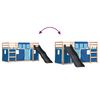 vidaXL Bunk Bed without Mattress with Slide and Curtains Blue 90x200 cm