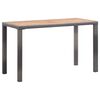 vidaXL Garden Table Anthracite and Brown 123x60x74 cm Solid Acacia Wood