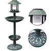 vidaXL Bird Bath/ Feeder with Solar Light