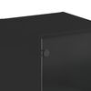 vidaXL Highboard with Glass Doors Black 35x37x142 cm
