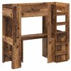 vidaXL Loft Bed Frame with Desk Old Wood 75 x 190 cm Engineered Wood