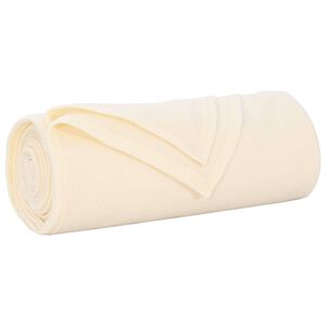 vidaXL Throw Blanket Cream 210 x 140 cm 0.41 kg Fleece