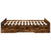 vidaXL Bed Frame with Drawers without Mattress Smoked Oak 120x190 cm Small Double