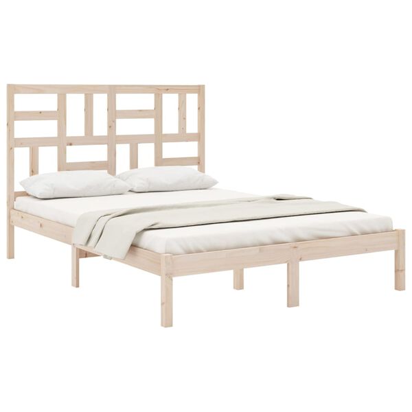 vidaXL Bed Frame without Mattress Solid Wood 150x200 cm King Size