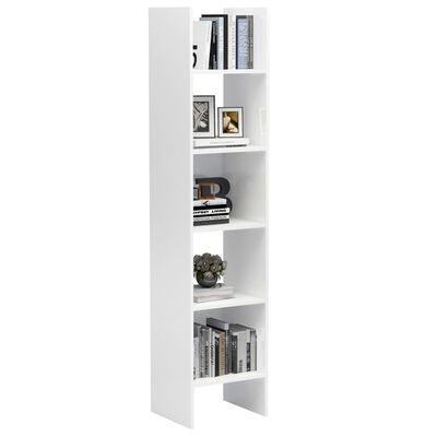 vidaXL Book Cabinet High Gloss White 40x35x180 cm Chipboard