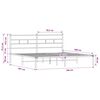 vidaXL Bed Frame without Mattress with Headboard Sonoma Oak 160x200 cm
