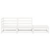 vidaXL 3 Piece Garden Lounge Set White Solid Pinewood