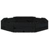 vidaXL Sandbox with Seats Black Octagon Solid Wood Pine
