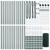 vidaXL Fence with Posts Green 0.4 x 50 m Steel