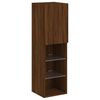vidaXL 6 Piece TV Wall Cabinet Set with LED Lights Brown Oak