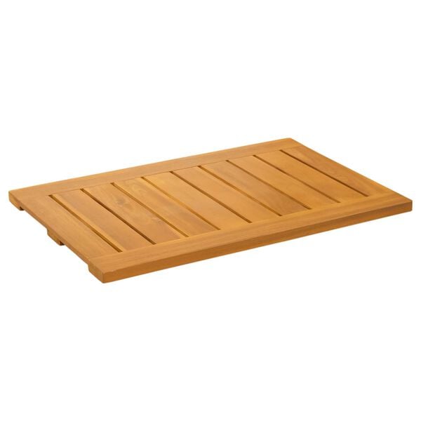 vidaXL Bath Mat Plain Brown 60 x 40 cm Wood